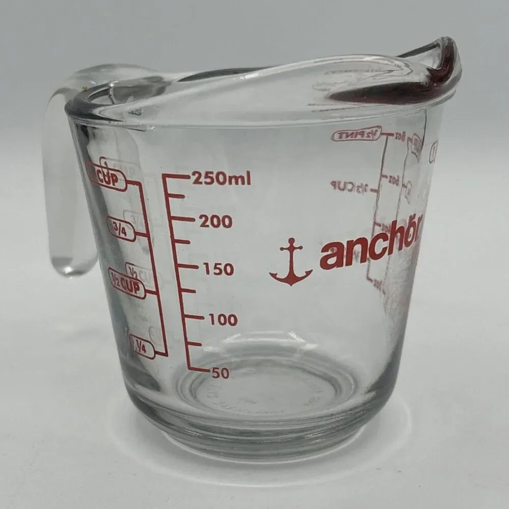 Anchor Hocking 1 Cup (8 Ounce Capacity) Glass Measuring Cup